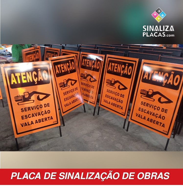 Placas Sinalização de Obras Sinaliza Placas