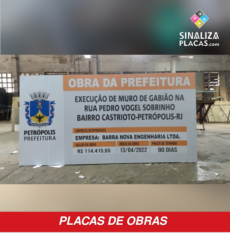 Placas Obras Sinaliza Placas